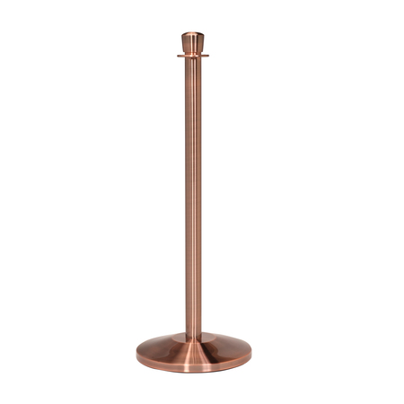 QUEUE SOLUTIONS RopeMaster 351, Crown Top, Sloped Base, Antique Copper Finish PRC351-AC